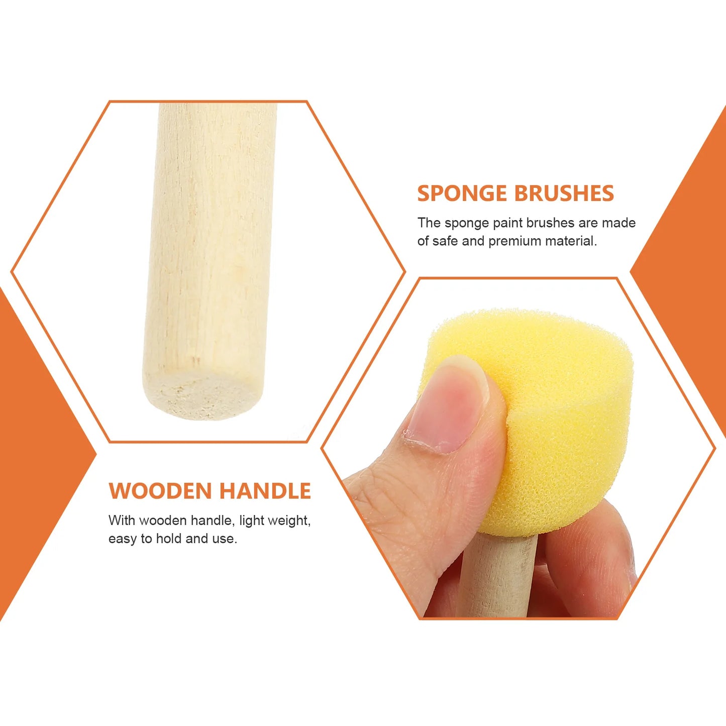 20pcs Kids Sponge Brushes For Painting Supplies Paint Brush Tools Round Foam Stamps Drawing Supplies Graffiti Paint Brushes