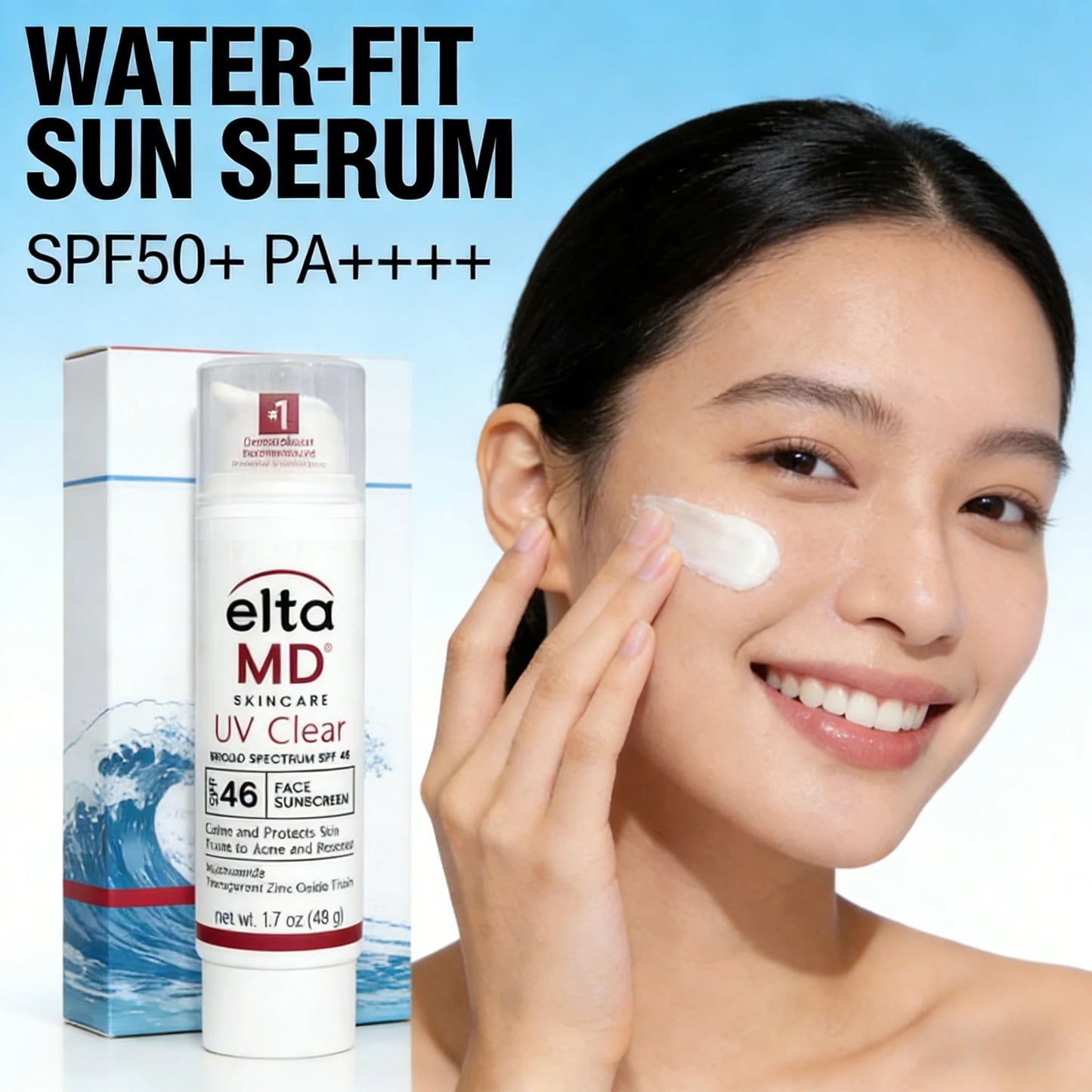 Elta MD UV Clear Facial Sunscreen Stable Protective Barrier Efficient Sunscreen SPF46 Hyaluronic Acid Moisturizing Soothing