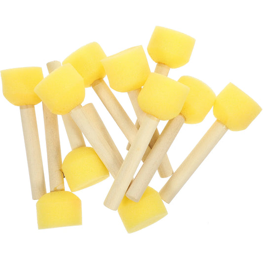 20pcs Kids Sponge Brushes For Painting Supplies Paint Brush Tools Round Foam Stamps Drawing Supplies Graffiti Paint Brushes