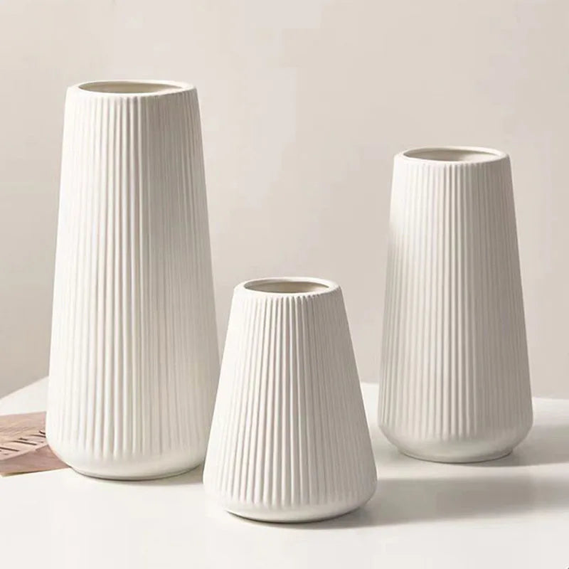 Elegant Nordic Flower Vase Durable Plastic Vase Ornaments, Flower Arrangement, Home Living Room Decoration, Flower Creative Art