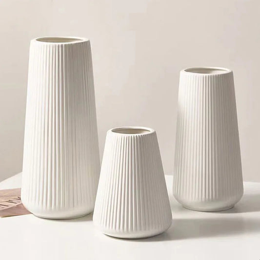 Elegant Nordic Flower Vase Durable Plastic Vase Ornaments, Flower Arrangement, Home Living Room Decoration, Flower Creative Art