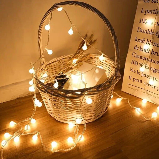 10M USB/Battery Power Ball LED String Lights Garland Lights Outdoor Lamp Wedding Garden Fairy Lights Christmas Decoration