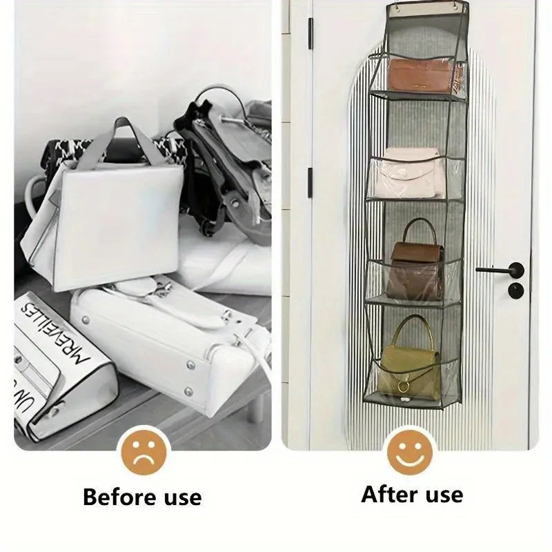 4/6 Layer Hanging Organizer Behind The Door Storage Bags For Clothes