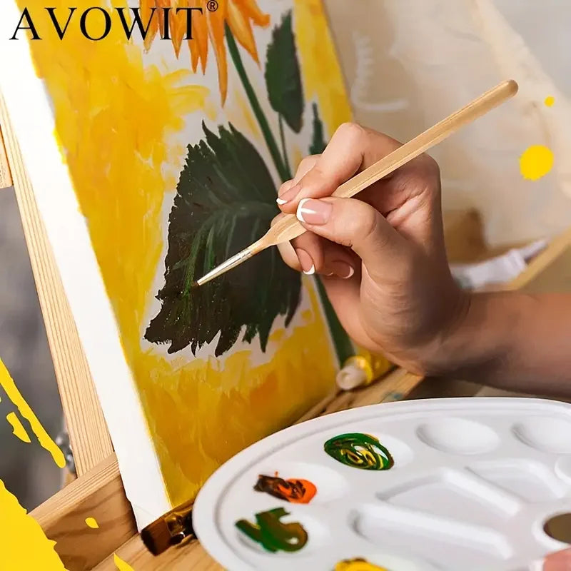 11pcs Detail Brush Set, Triangle Handle Micro Brush, Acrylic Painting Art Brush, Model Oil Painting, Digital Painting Set