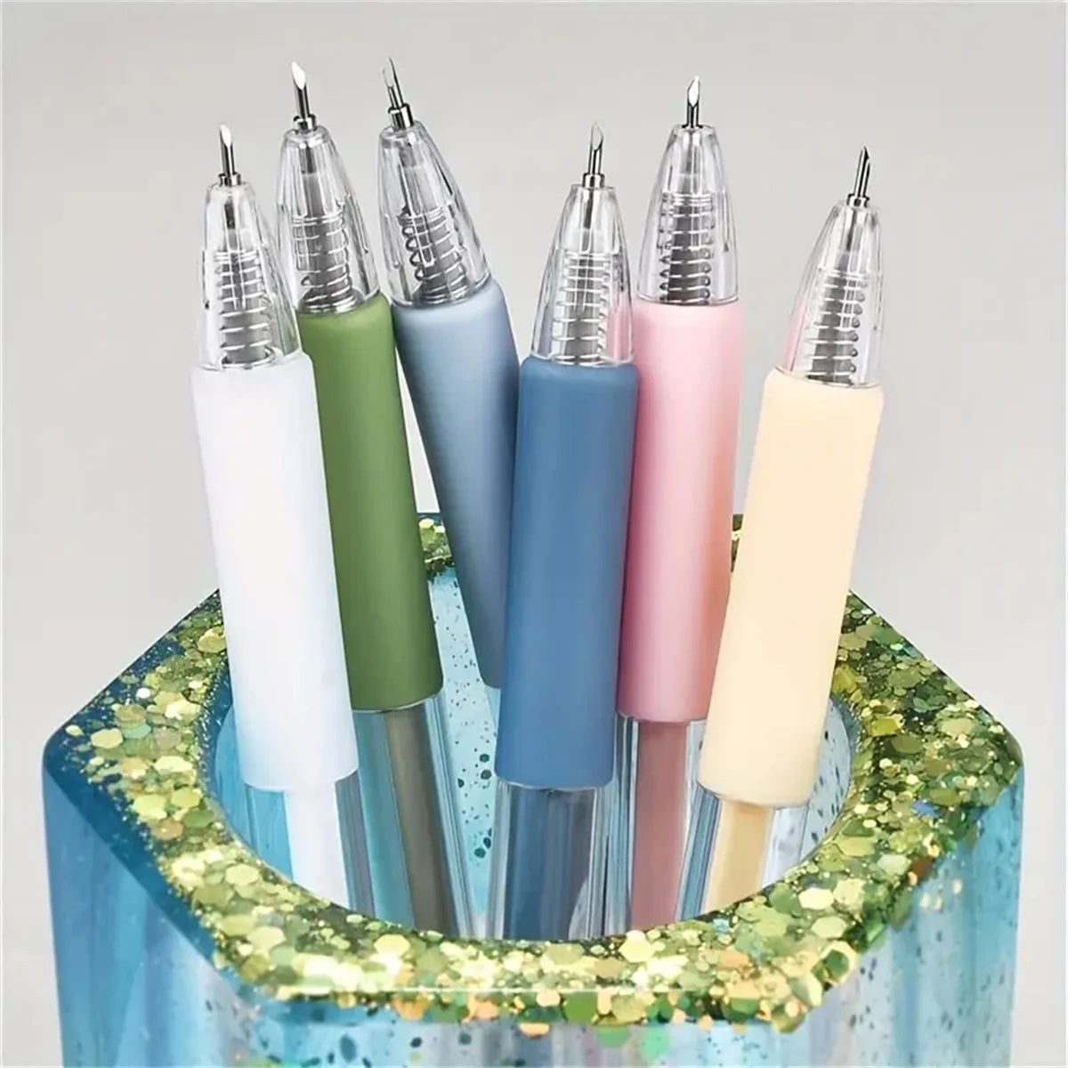 1+4PCS/5PCS Pen Knife Mini Pressing Engraving Pen Ins Mini Account Sticker Art Knife Paper Art Knife Pen Cutting Paper Knife