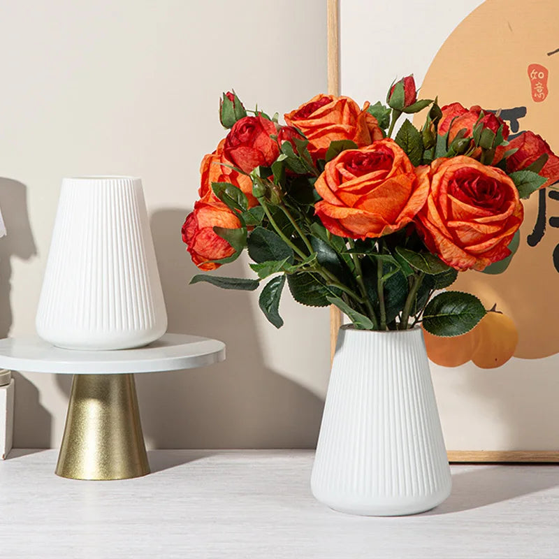 Elegant Nordic Flower Vase Durable Plastic Vase Ornaments, Flower Arrangement, Home Living Room Decoration, Flower Creative Art